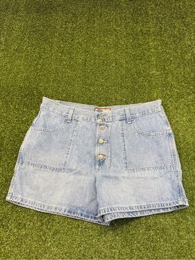 Vintage Old Navy Button Fly Jean Denim Shorts High Waisted Y2K Size 14